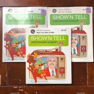 Show 'N Tell Vinyl Records - Children's Three Record Set ''72